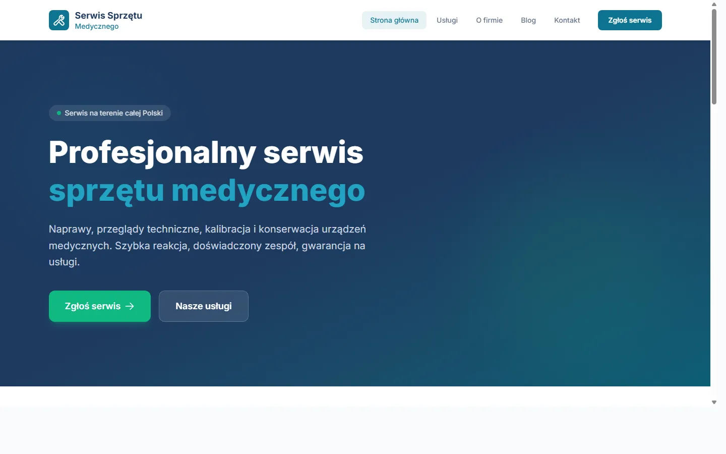Serwis Sprzętu Medycznego screenshot